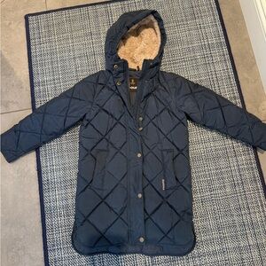 Barbour Kids Navy Blue Quilted Coat